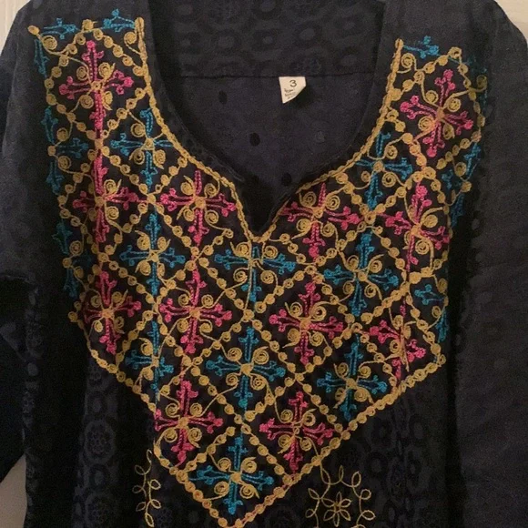 Kids Navy Abaya Long Traditional Dress Size 3 - Picture 2 of 7